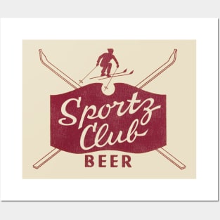 Sportz Club Beer Retro Defunct Breweriana Posters and Art
